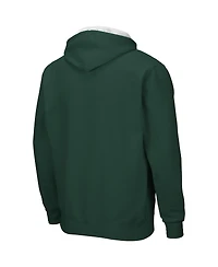 Men's Colosseum Green Ohio Bobcats Arch Logo 3.0 Full-Zip Hoodie