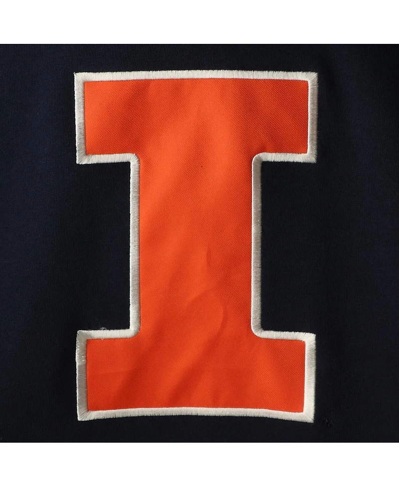 Men's Colosseum Navy Illinois Fighting Illini 2.0 Lace-Up Pullover Hoodie