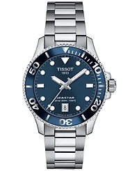 Tissot Unisex Seastar Silver-Tone Stainless Steel Bracelet Watch 36mm