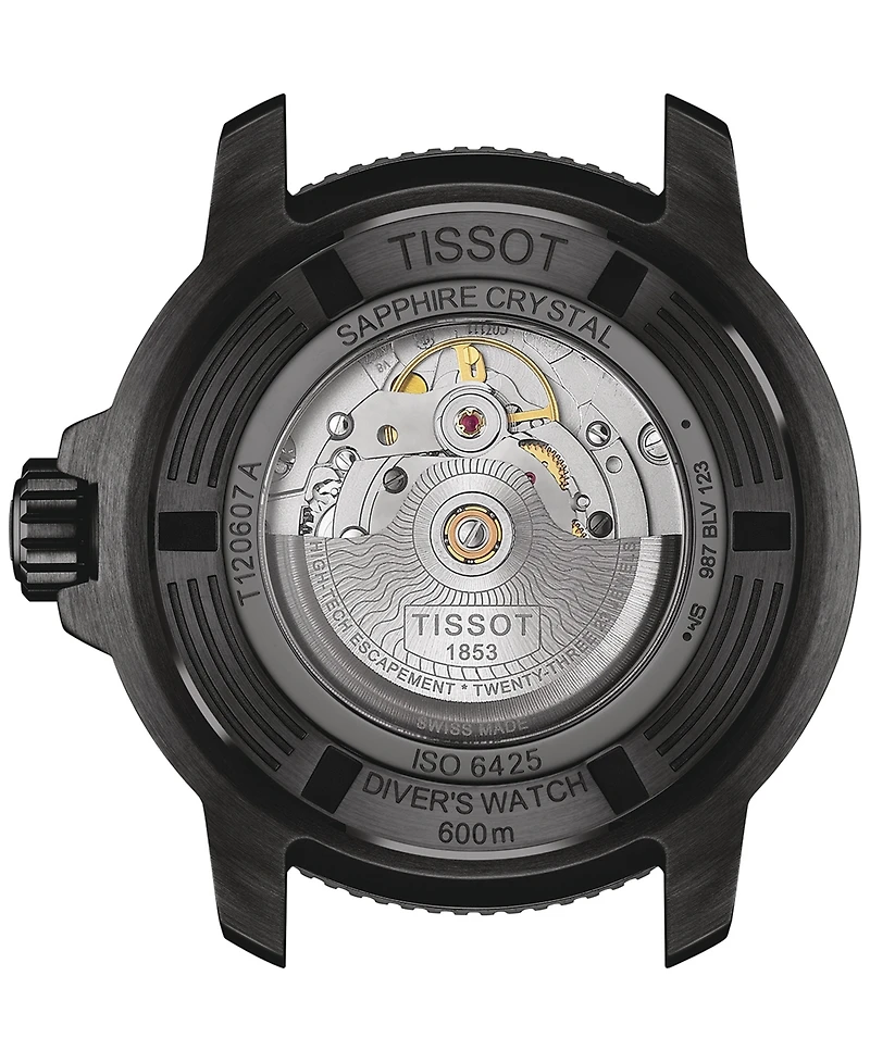 Tissot Men's Seastar 2000 Professional Powermatic 80 Automatic Two-Tone Rubber Strap Watch 46mm