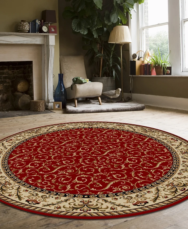 Closeout! Km Home Pesaro 5'3" x 5'3" Round Area Rug