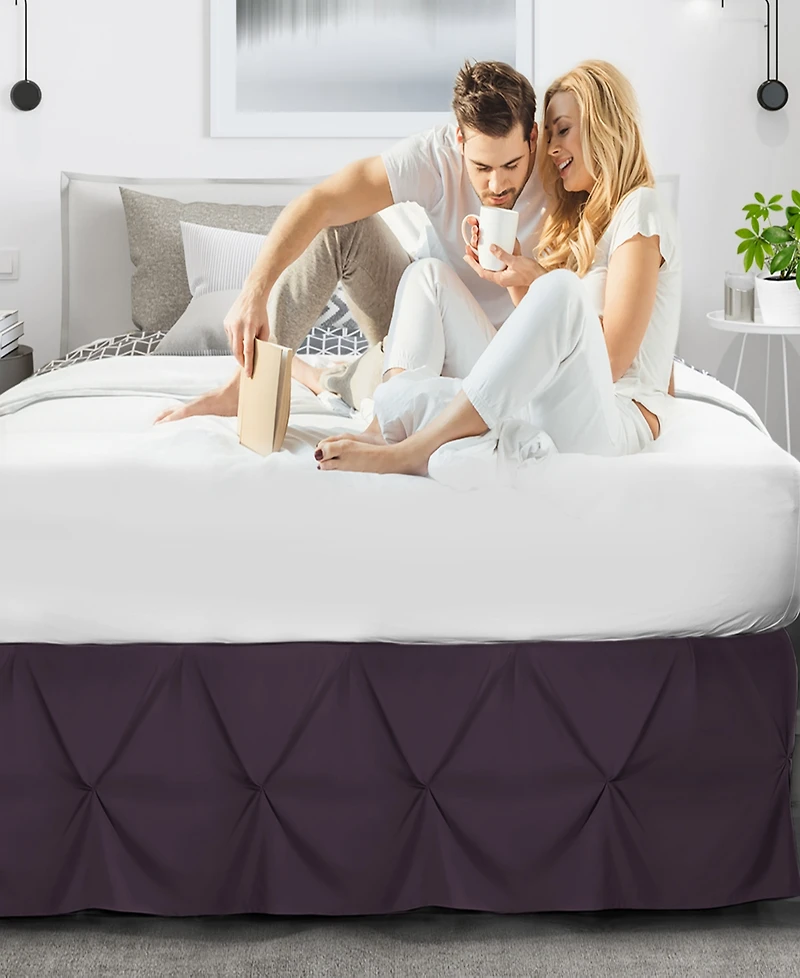 Nestl Bedding 14" Tailored Pinch Pleated Bedskirt, California King