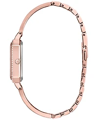Citizen Eco-Drive Women's Crystal Rose Gold-Tone Stainless Steel Bangle Watch 23mm