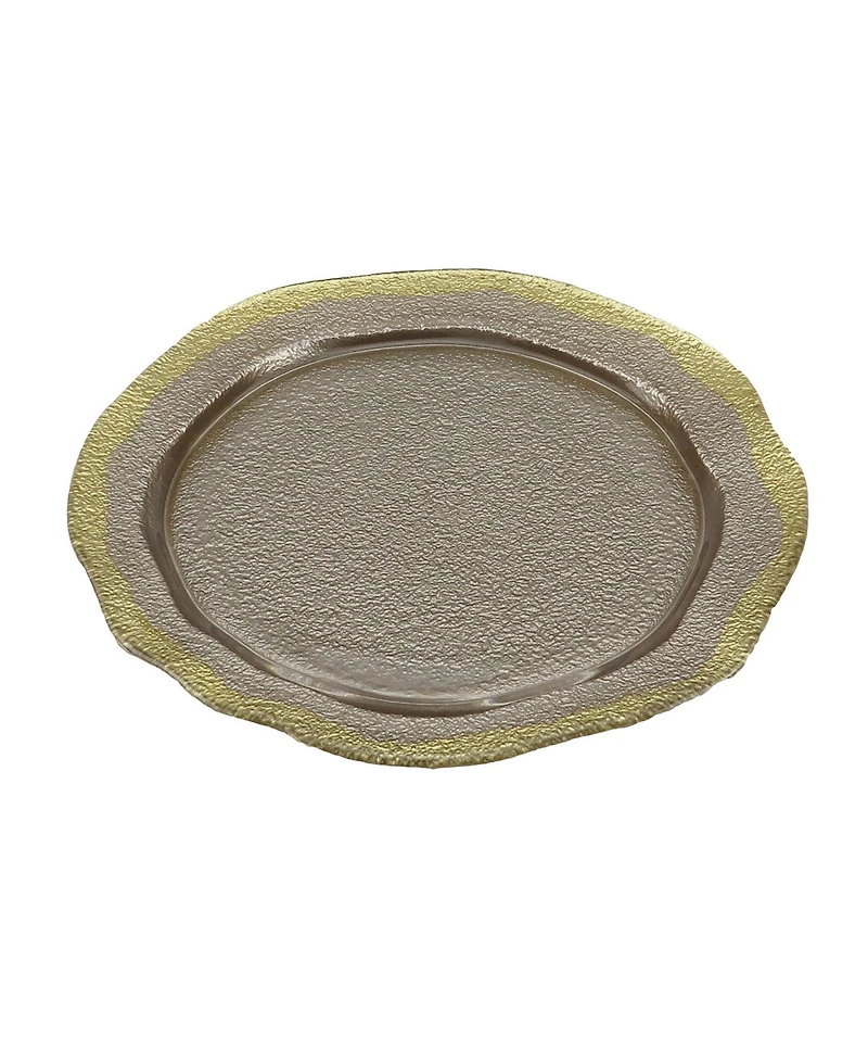 8" Plates with Slightly Scalloped Border, Set of 4