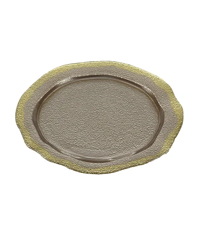 8" Plates with Slightly Scalloped Border, Set of 4