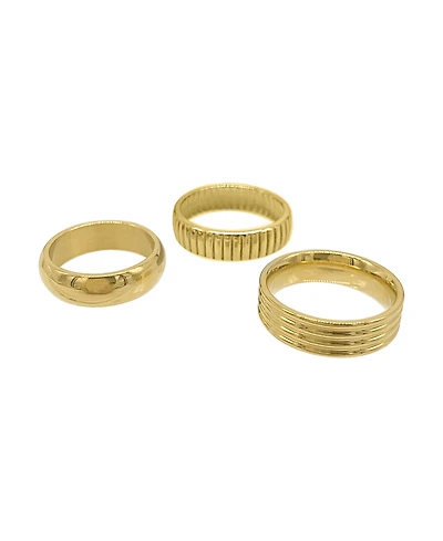 Adornia Wide Stacking Band Set Ring