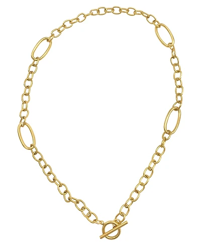 Adornia Mixed Link Toggle Necklace