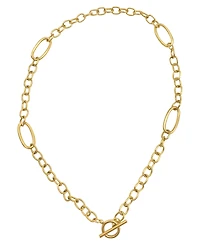 Adornia Mixed Link Toggle Necklace