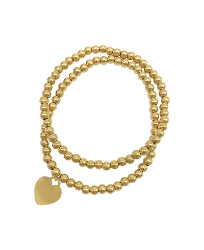 Adornia Heart Ball Bracelet Set