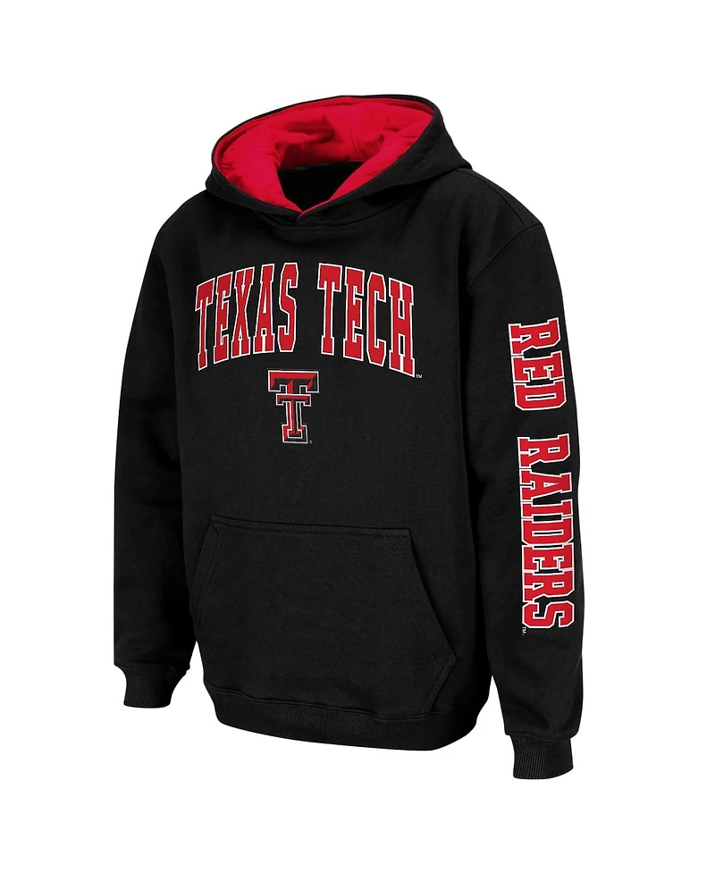 Big Boys Colosseum Black Texas Tech Red Raiders 2-Hit Team Pullover Hoodie