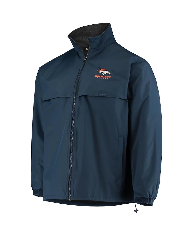 Men's Dunbrooke Navy Denver Broncos Triumph Fleece Full-Zip Jacket