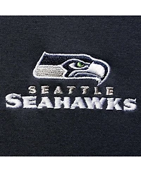 Men's Dunbrooke College Navy Seattle Seahawks Shag Tri-Blend Full-Zip Raglan Hoodie