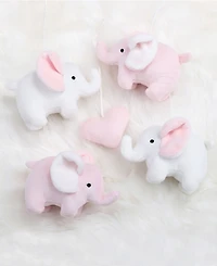 The Peanutshell Baby Crib Mobile for Girls, Pink Elephant, Musical