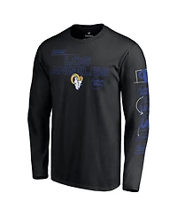 Men's Black Los Angeles Rams Super Bowl Lvi Bound Big and Tall Hollywood Action Long Sleeve T-shirt