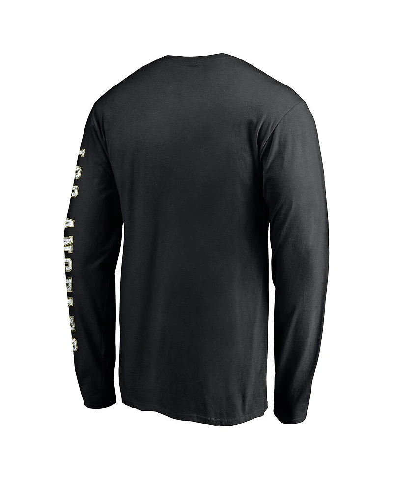 Men's Fanatics Black Los Angeles Rams 2021 Nfc Champions Vintage-Like Long Sleeve T-shirt