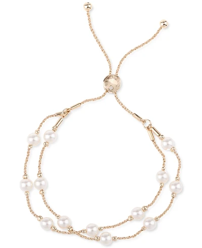 Charter Club Imitation Pearl Double-Row Slider Bracelet, Created for Macy's
