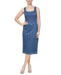 Sl Fashions 2-Pc. Lace Jacket & Midi Dress Set