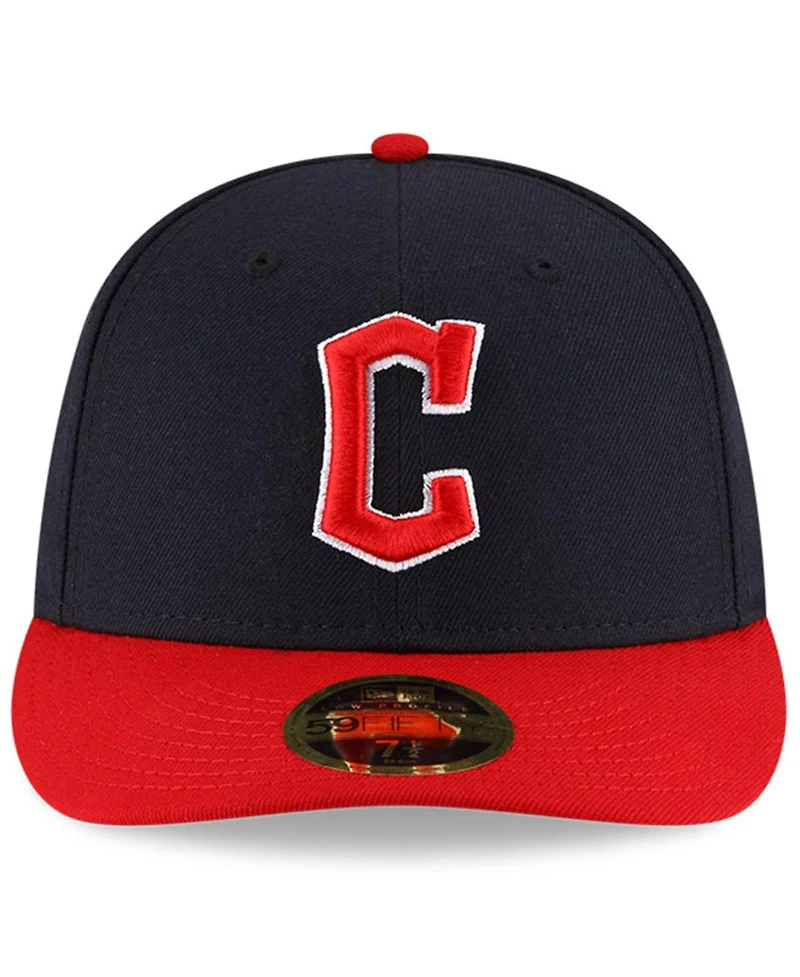 Men's New Era Navy and Red Cleveland Guardians Authentic Collection On-Field Home Low Profile 59FIFTY Fitted Hat