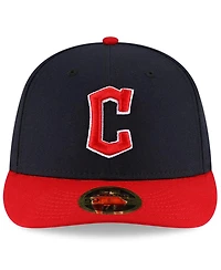 Men's New Era Navy and Red Cleveland Guardians Authentic Collection On-Field Home Low Profile 59FIFTY Fitted Hat