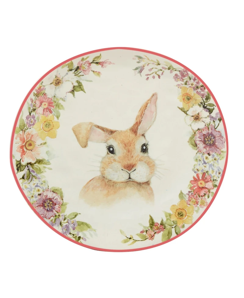 Certified International Easter Garden 8.5" Assorted Dessert Plates, Set of 4