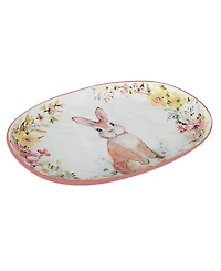 Certified International Easter Garden Oval Serving Platter, 17" x 12.5"