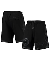 Men's Pro Standard Brooklyn Nets Triple Black Gloss Shorts