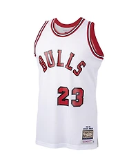 Men's Mitchell & Ness Michael Jordan White Chicago Bulls 1984-85 Hardwood Classics Rookie Authentic Jersey