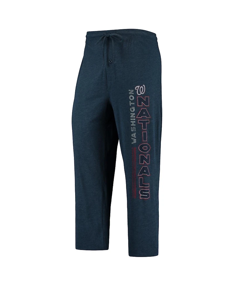 Men's Concepts Sport Navy, Red Washington Nationals Meter T-shirt and Pants Sleep Set