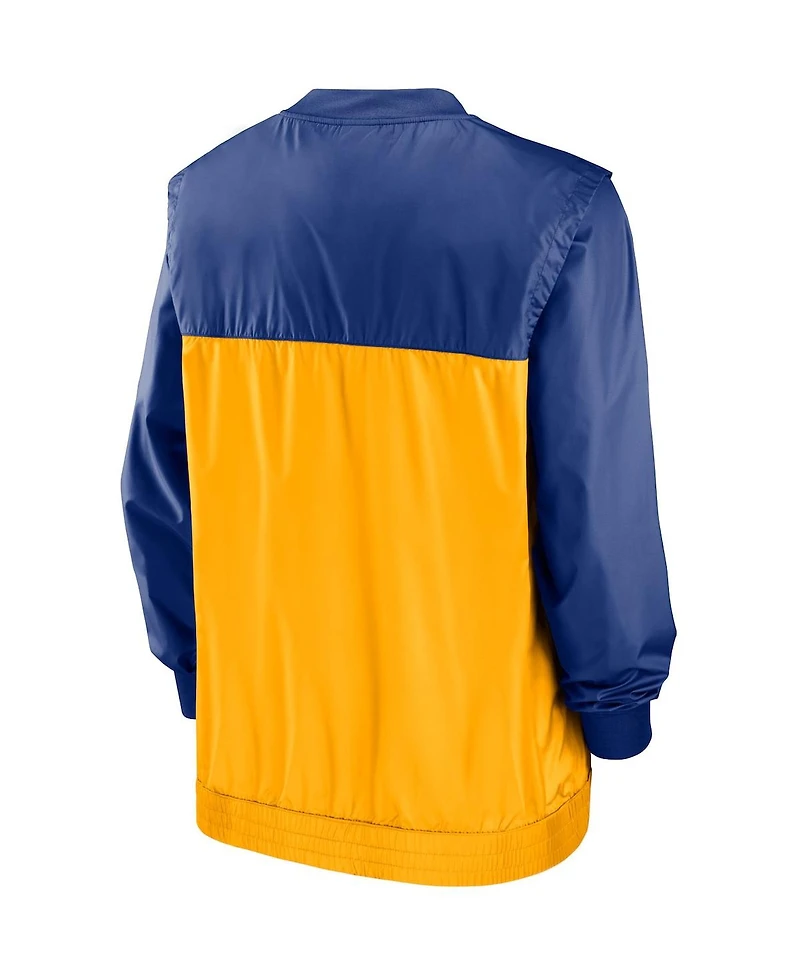 Men's Royal, Gold Milwaukee Brewers Cooperstown Collection V-Neck Pullover