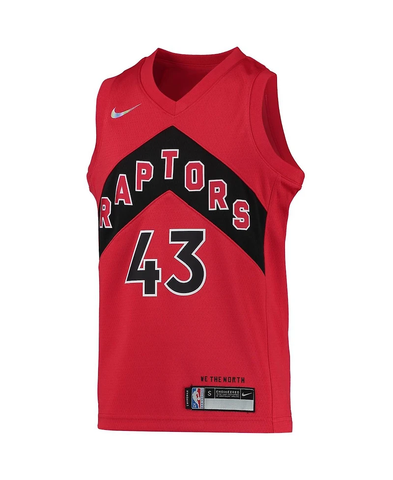 Big Boys Nike Pascal Siakam Red Toronto Raptors 2021/22 Diamond Swingman Jersey - Icon Edition