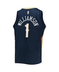 Big Boys Nike Zion Williamson Navy New Orleans Pelicans 2021/22 Diamond Swingman Jersey - Icon Edition