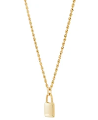 Padlock 18" Pendant Necklace in 10k Gold