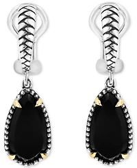 Effy Onyx Drop Earrings in Sterling Silver