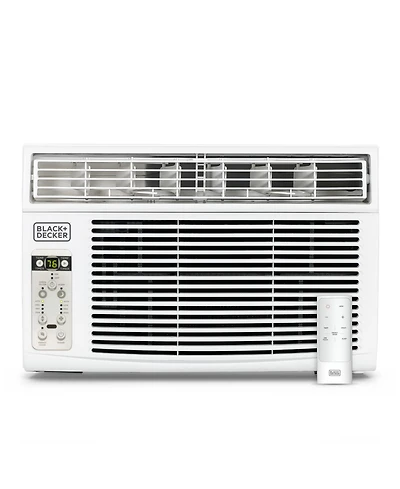 14300 Btu Window Air Conditioner Unit Ac Black+Decker with Remote Control Cools Up to 700 Square Feet, White