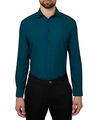 Calabrum Men's Regular Fit Solid Wrinkle Free Performance Dress Shirt