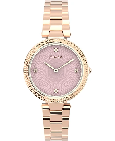 Timex Women's City Rose Gold-Tone Low Lead Brass Bracelet Watch 32mm