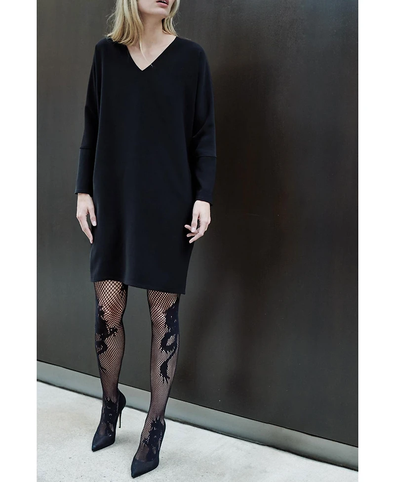 Natori Women's Dragon Toss Patterned Net Tights