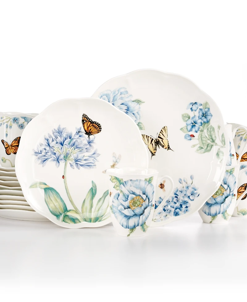 Lenox Butterfly Meadow Blue 18 Pc. Dinnerware Set, Service for 6, Exclusively at Macy's