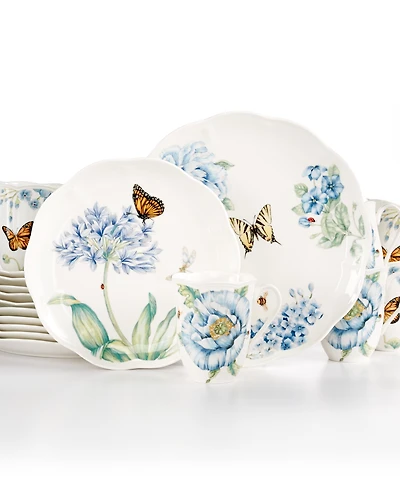 Lenox Butterfly Meadow Blue 18 Pc. Dinnerware Set, Service for 6, Exclusively at Macy's