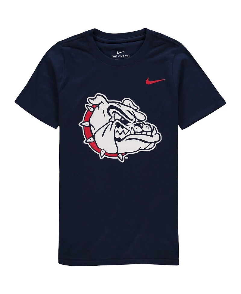 Big Boys Nike Navy Gonzaga Bulldogs Logo T-shirt