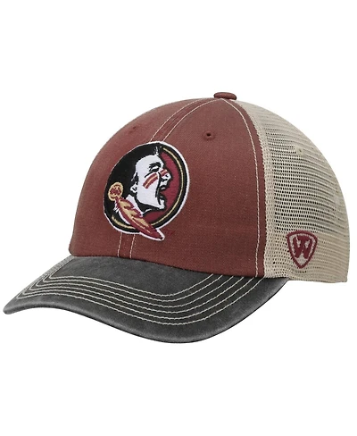Men's Florida State Seminoles Top of the World Offroad Trucker Adjustable Hat - Garnet