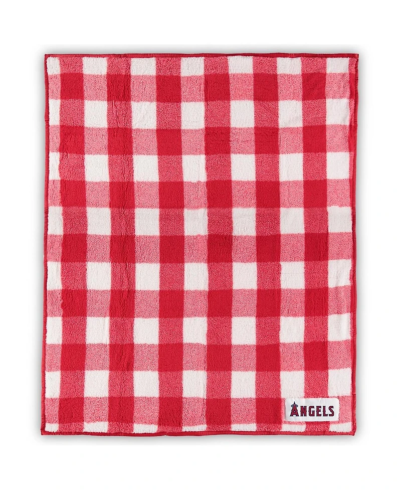 Los Angeles Angels 50" x 60" Buffalo Check Frosty Fleece Blanket