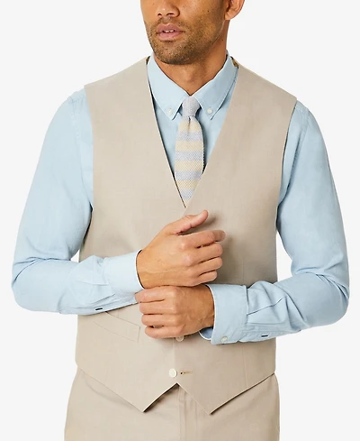 Tommy Hilfiger Men's Modern-Fit Th Flex Stretch Chambray Suit Separate Vest