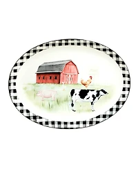 Certified International On The Farm Oval Platter