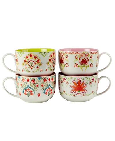 Certified International Francesca Jumbo Cups, Set of 4