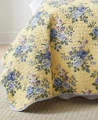 Laura Ashley Linley Cotton Reversible -Pc. Quilt Set