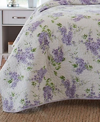 Laura Ashley Keighley Cotton Reversible 3 Piece Quilt Set, King