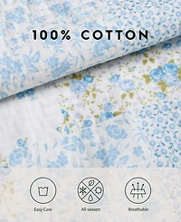 Laura Ashley Kenna Cotton Reversible -Pc. Quilt Set