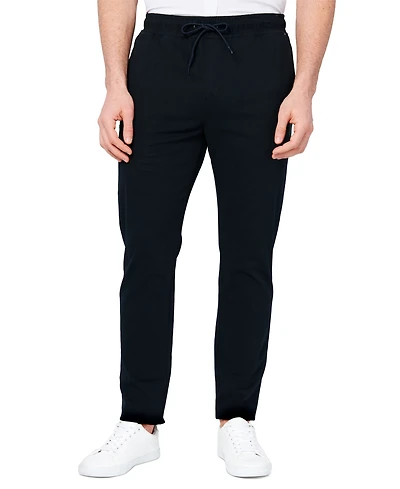 Society of Threads Men's Slim Fit Solid Drawstring Pants