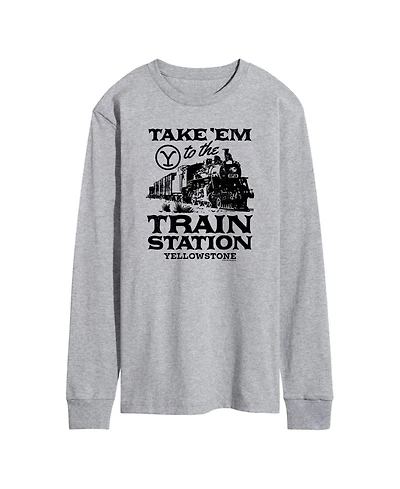Men's Yellowstone Train Station Long Sleeve T-shirt